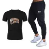 Yaz moda tasarımcısı Erkek Eşofman Gömlek Setleri Pantolon basketbol Seti Erkek Rahat t gömlek Joggers En Spor Salonları Spor Eşofman Erkek giysileri