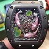 Zegarki projektant na rękę luksusowe mechaniki męskie zegarek Richa Milles Business Prreisure RM030 Automatyczne mechaniczne modne stalowe taśmę Trend Mężczyźni