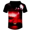 Halloween Man Horror Castle Tee Shirt Street Wear Selling Wholesale Hooded Tshirt 6xl Mens 3D Printed Clothing 220623