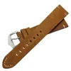 Watch Bands 20 22mm Italian Genuine Leather Watchbands Belt Black Dark Brown Vintage Handmade Strap Stainless Steel BuckleWatch Hele22