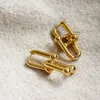 S925 silver rose golden Stud Earring U-shaped Earrings luxury earrings fashion jewelry lovers festival gifts