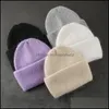 Beanie/skl kepsar hattar hattar halsdukar handskar modetillbehör fast färg kvinnor vinter hatt riktig kanin päls beanies för kvinnliga män stickar bon