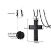 Pendanthalsband Mens Bibeln Cross Halsband Rostfritt stål i svart silverfärg Regilous Christian Male Choker Jewelrypendant Elle22