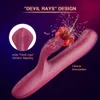 G Spot Dildo Telescopic Rotating Vibrator Female Clitoris Massager Beaded Scalable Rabbit Wand Silicone sexy Toys For Women SHAKI