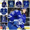 2022 Custom OHL Mississauga Steelheads 스티치 하키 저지 17 Dylan Gordon 82 Callum Chisholm 21 William Portokalis 89 Ty Anselmini 8 Adam Barkley 83 Quinn Binnie