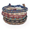 Colorful Braided Woven Bracelets Ethnic Bohemia Beaded Bracelet Ladies Fashion Jewelry Accessories Gifts