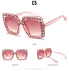 Modne okulary przeciwsłoneczne kobiety Diamentowe okulary przeciwsłoneczne Big Street Włoch Designer Sun Sunses Ladies Vintage Oversizezed Shades Goggle Oczoce 815