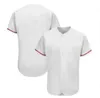 Maglie da baseball S-4XL personalizzate in qualsiasi colore Bianco grigio rosso nero Panno di qualità Assorbimento dell'umidità Numero e dimensioni traspiranti Jersey112