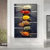 Spices in Spoons for Cooking Canvas Art Posters And Prints Kitchen Theme Canvas Paintings On the Wall Art Pictures Kitchen Decor