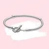 Women s925 Silver Bracelets Fit Pandora Charms T Buckle Snake Bone Chain Bracelet With Box