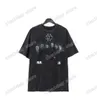 22SS Hommes Femmes Designers T-shirts Tee Lettre Musique DÉTRUITE Cravate Dye Coton Manches courtes Col ras du cou Streetwear Xinxinbuy noir gris289x