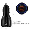 Dual Ports Charging USB Fast Quick Charge QC3.0 3.1A 2 USB Car Charger for iPhone Samsung Lg IOS Android Phone Universal