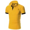 POLO brodé de couleur unie pour hommes, t-shirt explosif, hauts, vêtements pour hommes, grande taille 220623