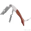 Hippocampal Knife Bottle Opener Wood Stainless Steel Can Red Wine Openers Multi Function Screw Corkscrew Kitchen Small Tools BES121