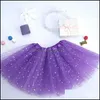 Jupes Nouveau-né Infantile Tutu Mode Net Fil Sequin Étoiles Bébé Filles Princesse Jupe Costume D'Halloween 11 Couleurs Enfants Dentelle Mxhome Dhfqj