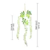 12 PCS 45inch wisteria الاصطناعية زهرة الحرير كرمة إكليل معلقة لحفل الزفاف حديقة الخضرة في الهواء الطلق ديكور جدار الجدار