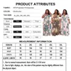 Abiti taglie forti Abbigliamento donna Stampa fiori Scollo a V Moda con cintura Mezza manica Elegante abito maxi Abito streetwearPlus