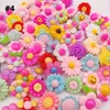100 Pcs/Lot Cute Cartoon Resin Brooch Flower Animal Ice Cream Neckline Pin Fixed Clothes Children Accessory Gift Kids Jewelry W220423
