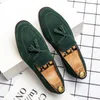 Designer Mens Leather Casual Shoes Formal Brogue Shoes for Men Tassel Loafers Large Size Comfortable Black Brown Moccasins 220727