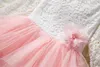 Mädchen Frühling Spitze Stickerei Prinzessin Kleid Kinder Blume Flauschigen Kuchen Zerschlagen Tutu Kinder Hochzeit Geburtstag Party Kostüm 220422