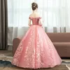 Quinceanera Dress Party Lace Borduurwerk van de schouderbal jurk 5 kleuren trouwjurk plus maat