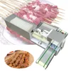 commercial lamb skewers machine automatic stainless steel pneumatic meat stringing machine