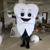 Performance White Teeth Mascot Costume Halloween Christmas Fancy Party Dress Cartoon Character Outfit Suit Carnival Unisex Adults Outfit
