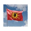 Historical Mohawk Warrior Society 3x5ft Flags Banners 100% poliestere Stampa digitale per interni ed esterni Promozione pubblicitaria di alta qualità con occhielli in ottone
