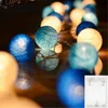 Strings Cotton Ball Light Chain Night Lights Garland LED String Christmas Kids Bedroom Halloween Outdoor Wedding Patio Party DecorationLED
