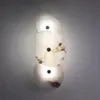 Natural Marble LED Wall Lamp Copper Luxury Novelty Lighting Sconce For Bedroom Living Dining Room Wall Decor Modern Art Design 220801