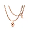 Collana di gioielli con righi di lussuoso designer di pendenti a ferro di cavallo collane in oro rosa in oro in oro lungo diamanti a catena per donna 60153372