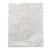 Geschenkomschakeling 1000 pcs Frosted Cute Dots Plastic Pack Candy Cookie Soap Packaging Bags Bag 10cmgift