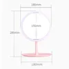 Portable High Definition LED Makeup Mirror Vanity Mirror With LED Lights Touch Sn Dimmer LED Desk Cosmetic Mirror 90 graders rotation BES1211451817