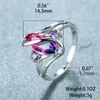 Pierścionki ślubne urok kryształowy tęczowy niebieski pierścionek cyrkon vintage dla kobiet obiecuje miłość zaręczyny RITA22