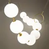 Ljuskronor Postmodern LED -ljuskronor Belysning vardagsrum långa hängande lampor mat fixturer nordiska glas armaturer sovrum hängslampor