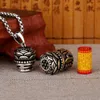 Pendant Necklaces Vintage Buddhism Six Word Truth Amulet Necklace For Men Women Good Lucky Jewelry Shurangama Mantra Lotus GiftsPendant