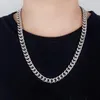 Kedjor Högkvalitativ mäns original 100% 925 Sterling Silver Necklace- 10mm Cuban Chain Hip Hop Jewelry Chokers NeckraceChains Godl22