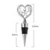 50 stks Romantische bruiloft zijn fel goud/Silver Love Wine Stoppers in Gift Box Bar Party Present Elegant Bottle Stopper