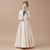 Special Occasions Long Dresses For Girls Lace Flower Pattern Childrens Walk Show Piano Performance Violin Performance Clothes Orch4325188