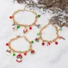 Gliederkette Weihnachtstag Armband Elch Weihnachtsmann Baum Anhänger Mode Weihnachtsgeschenk OrnamentLink Lars22