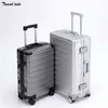 Reisverhaal inch nieuwe aankomst aluminium koffer spinner Business bagage trolley met wielen J220708 J220708