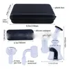 smoking set 4" Glass bong mini bubbler Kit water pipe hookahs dab rig with 14mm bowl and quartz banger Silicone bongs gift box set