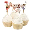 Andra festliga festförsörjningar 24 st/set diy blommor fairy cupcake toppers plockar för födelsedagsdekorationer år påsk halloween cake dekorati