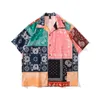 Chemises décontractées pour hommes japonais à manches courtes pour hommes et femmes Tide Brand Beach Wind Retro Cashew Flower Cardigan Teenagers JacketMen '