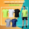 2 Pcs Sets Men s Sportswear Short Sleeve T Shirt Athletic Wear Compression Suit Gym Elastic Tracksuit Ropa Deportiva Running Set 220706