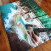 Carpets Natural Scenery 3D Carpet For Living Room Green Forest Waterfall Landscape Rug Bedroom Anti-slip In The Bathroom LargeCarpets