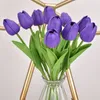 Flores artificiais Jardim tulipas Real Touch Flowers Tulip Bouquet Decor Mariage for Home Wedding Decorations Flower Flower