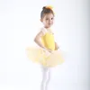 Dancewear Girls Ballet Lace Puff Sleeve Dance Training Tutu Girls Costume Kids Children