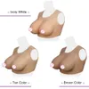 Siliconen borstplaten - Nep-borstvormversterkers Ronde kraag voor crossdressers Transgender Mastectomie Cosplay BH