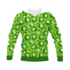 Mäns Tracksuits Vitinea 3D Full Print Fresh Lime T-Shirt / Sweatshirt / Zip Hoodies / Tunn Jacka / Byxor Four Seasons Casual